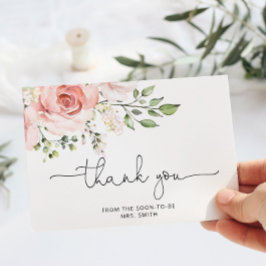 Floral Brautparty Dankeschön Karte