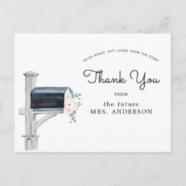 Floral Brautparty per Mail Danke, Postkarte