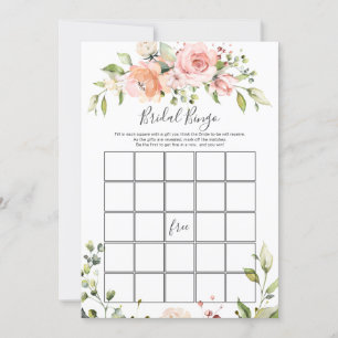 Floral Bridal Bingo/Er sagte, sie sagte Spiele Einladung