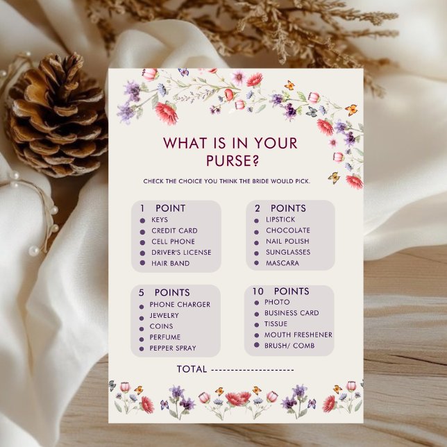 Floral Bridal Shower Purse Game New Chapter Theme (Von Creator hochgeladen)