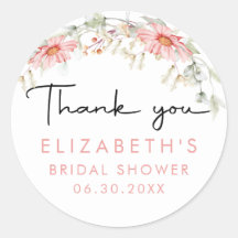 Floral Bridal Shower Thank You