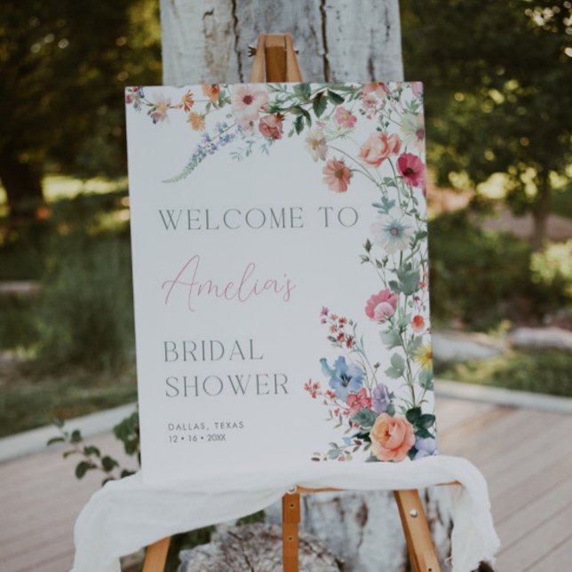 Floral Bridal Shower Welcome Sign Wildflower Poster (Von Creator hochgeladen)
