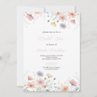Floral Bridal Tea Invitation Spring Garden Party  Einladung