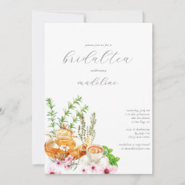 Floral Bridal Tee Brautparty Einladung
