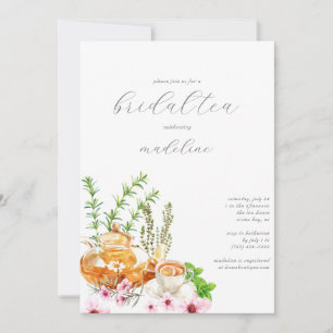 Floral Bridal Tee Brautparty Einladung