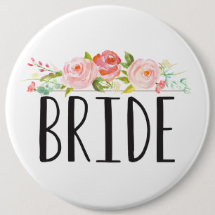Floral   Bride Button
