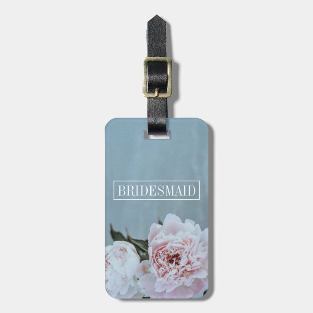 Floral Bridesmaid Gepäckanhänger (Vorderseite vertikal)