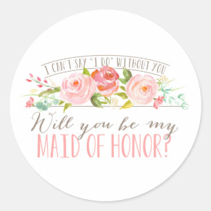 Floral   Bridesmaid Stickers