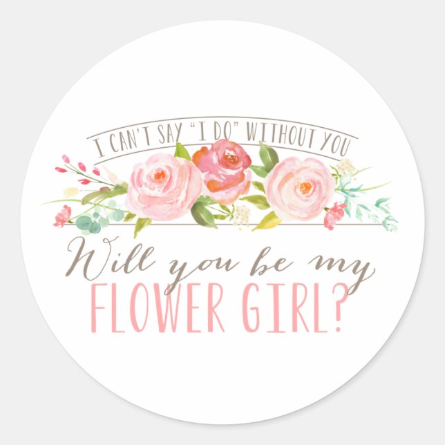 Floral | Bridesmaid Stickers (Vorderseite)