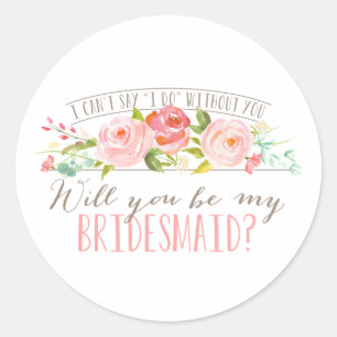 Floral Bridesmaid Stickers