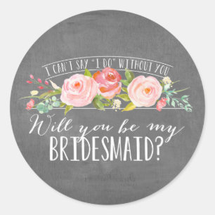 Floral Bridesmaid Stickers