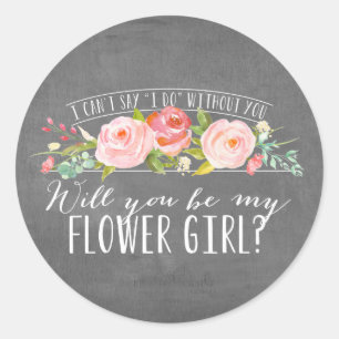 Floral   Bridesmaid Stickers