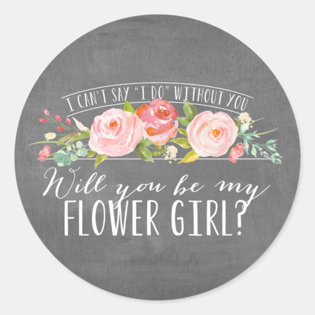 Floral | Bridesmaid Stickers (Vorderseite)