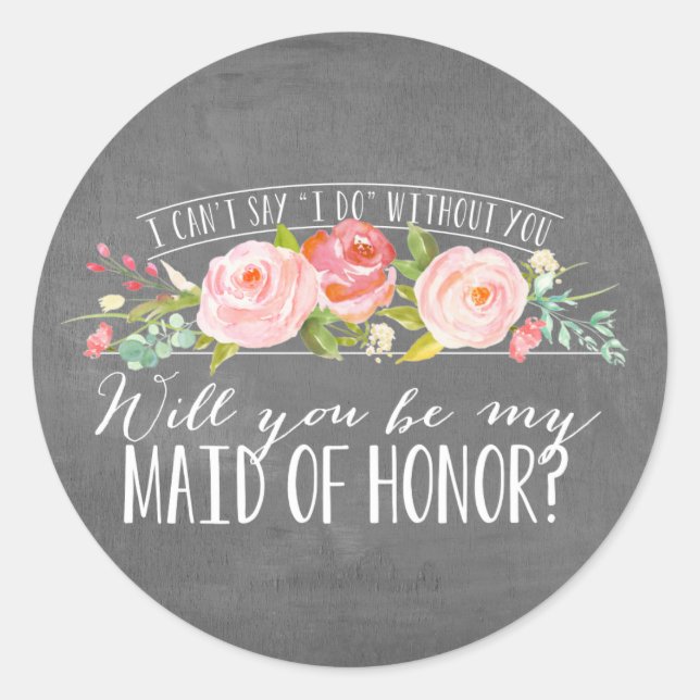 Floral | Bridesmaid Stickers (Vorderseite)