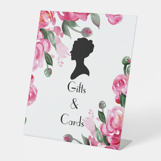 FLORAL BRIDGERTON BRAUTPARTY SOCKELSCHILD (Vorderseite)