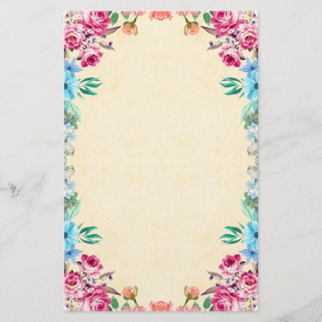 floral briefpapier (Vorderseite)