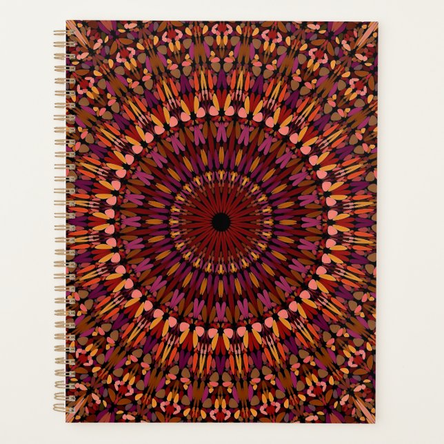 Floral Brown Mandala Design-48566 Planer (Vorderseite)