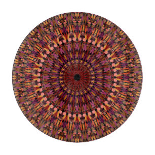 Floral Brown Mandala Design-48566 Schneidebrett