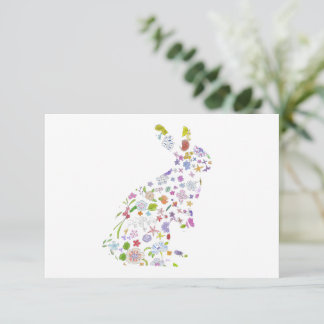 Floral Bunny Dankeskarte