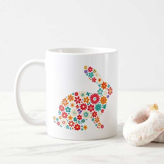 Floral Bunny Kaffeetasse (Mit Donut)