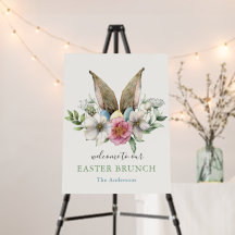 Floral Bunny Ost Brunch Willkommen