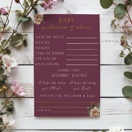 Floral Burgund Elegant Vorhersagen & Ratschläge Flyer