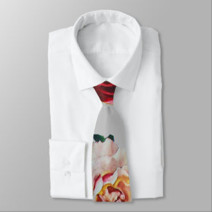 Floral-Burgund-Necktie Trendy Floral Wedding Kraw Krawatte