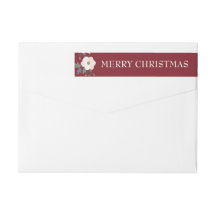 Floral Burgundy Blush Frohe Weihnachtsfeiertage