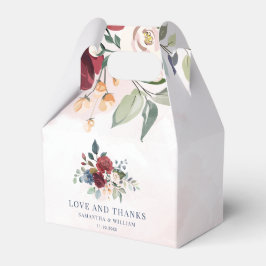 Floral Burgundy Greenery Moderne Hochzeit Geschenkschachtel
