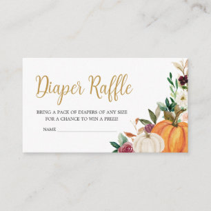 Floral Burgundy Pumpkin Baby Dusche Windelwanne Wi Begleitkarte