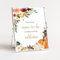 Floral Burgundy Pumpkin Envelope