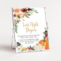 Floral Burgundy Pumpkin Spate Night Diapers