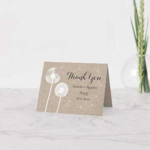 Floral Burlap Dankeschön Karte