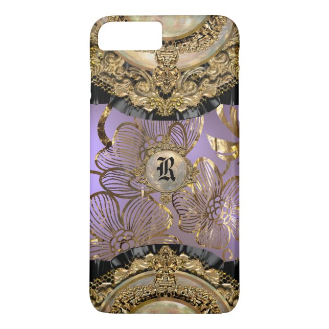 Floral Burst Viva Monogram Plus Case-Mate iPhone Hülle (Rückseite)