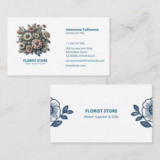 Floral Business Card für Floristen & Kleiner Shop Visitenkarte