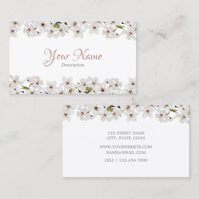 Floral Business Card - II Visitenkarte (Vorne/Hinten)