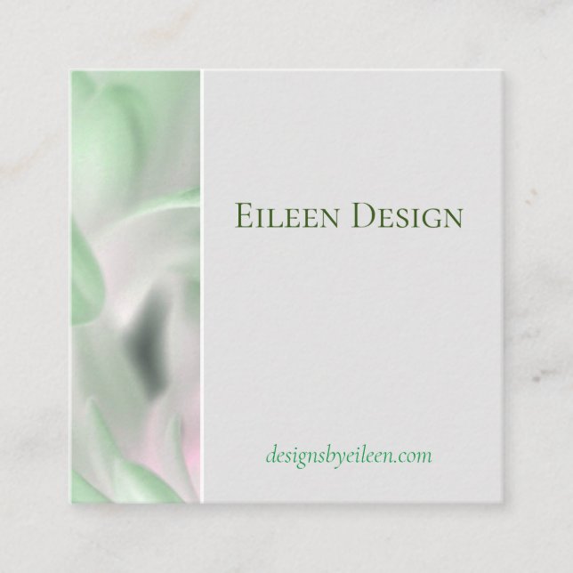 Floral Business Card in weichen Farben Quadratische Visitenkarte (Vorderseite)