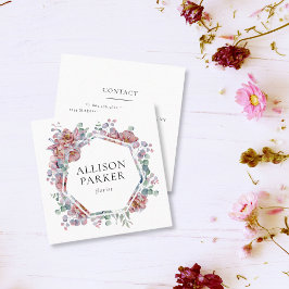 Floral Business Card Quadratische Visitenkarte