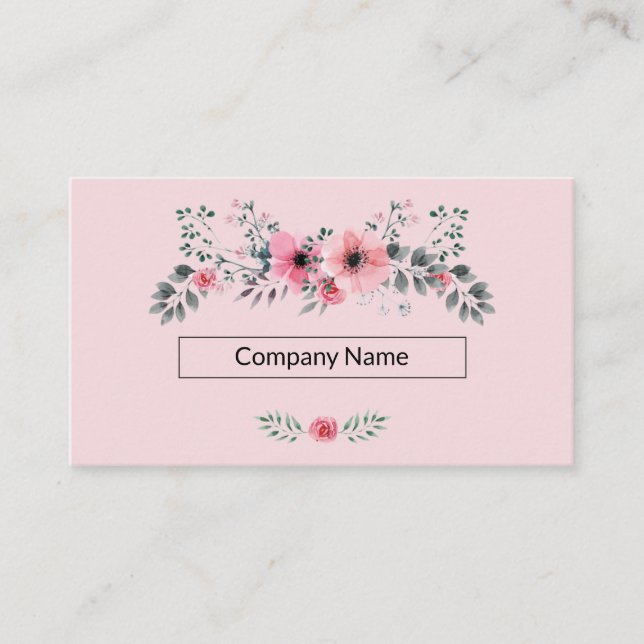 Floral Business Card Visitenkarte (Vorderseite)