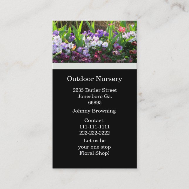 Floral Business Card Visitenkarte (Vorderseite)