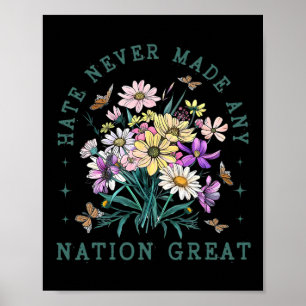 Floral Butterfells Anti Trump Demokratischer Präsi Poster