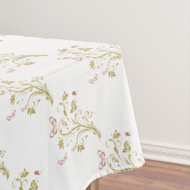 Floral Butterfliegen Tischdecke (Beispiel)