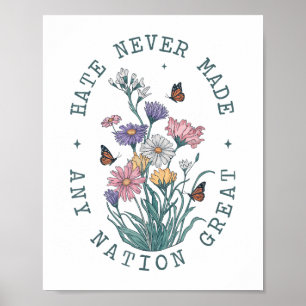 Floral Butterflies Demokratischer Präsident Libera Poster