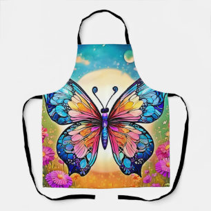 Floral Butterfly Art Design Schürze