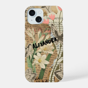 Floral & Butterfly Collage Phone Case iPhone 15 Hülle