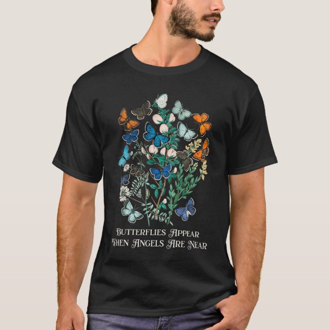 Floral Butterfly Flowers Butterflies Transformatio T-Shirt (Vorderseite)