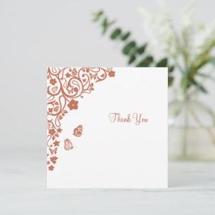 Floral Butterfly Garden Terracotta Piazza della Ri Dankeskarte