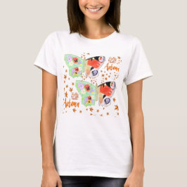 Floral Butterfly Herbst T-Shirt