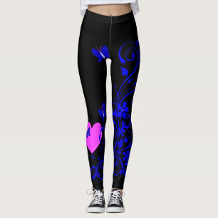 Floral Butterfly-Leggings Leggings