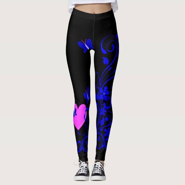 Floral Butterfly-Leggings Leggings (Vorderseite)